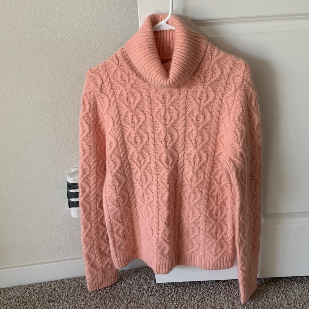 Salmon Peach Super Soft lamb wool sweater XL - Picture 8 of 10